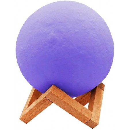 Lâmpada lunar 3D Thulos, 15 cm. Muda de cor pelo toque, com luz fixa ou variável.