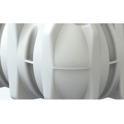 Eingrabbarer Wassertank aus lebensmittelechtem Polyethylen 5000 Liter. Länge 289 cm, Breite 230 cm, Höhe 132 cm