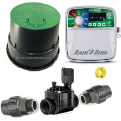 Kit de irrigação automática Rain Bird de 1 zona e 24 V para tubos de 32 mm