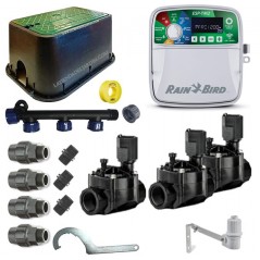 Rain Bird Profi-Bewässerungsset – Automatisches 3 Zonen System 24V für 32mm Rohr