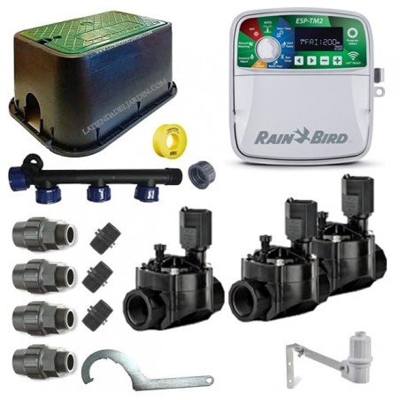 Kit di irrigazione automatica Rain Bird a 3 zone da 24 V per tubi da 32 mm