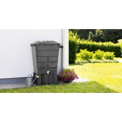 Réservoir carré d'eau en polypropylène de 300 litres. Comprend un couvercle + support. Longueur 66cm, largeur 80cm, hauteur 92cm