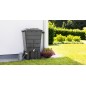 300-liter Polypropylene Water Tank | Includes Lid + Stand | Length 66cm, Width 80cm, Height 92cm, Grey