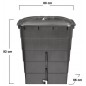 Depósito de Agua Polipropileno 300 litros. Incluye Tapadera + Soporte. Largo 66cm, Ancho 80cm, Alto 92cm, gris Depósito de Agua Polipropileno 300 litros. Incluye Tapadera + Soporte. Largo 66cm, Ancho 80cm, Alto 92cm, gris