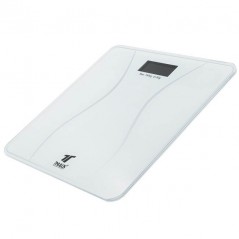 Pèse personne numérique, plate-forme en verre trempé blanc Thulos, charge max. 180 kg