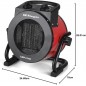 Orbegozo professional ceramic heater. Red. Power 2000W. Metallic body. Adjustable temperature control. Orbegozo professional ceramic heater. Red. Power 2000W. Metallic body. Adjustable temperature control.