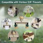 Grifo de jardín doble 3/4'' x 3/4'' vertical de latón con doble conexión y boquilla ideal para sistemas de riego Grifo de jardín doble 3/4'' x 3/4'' vertical de latón con doble conexión y boquilla ideal para sistemas de riego