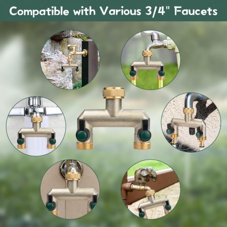 GARDEN FAUCET, 1/2'' x 3/4'' Double Faucet
