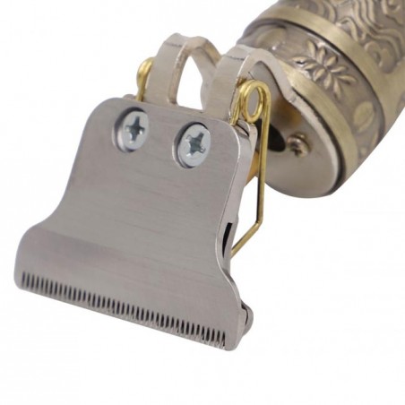 Thulos Haarschneider, Vintage-Stil, Metallgehäuse und Klinge aus Kohlenstoffstahl.