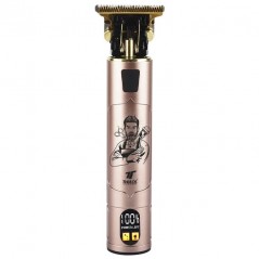 Thulos Vintage Design Rechargeable Beard and Hair Trimmer, Vintage Style, Carbon Steel Blade.
