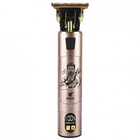 Thulos Vintage Design Rechargeable Beard and Hair Trimmer, Vintage Style, Carbon Steel Blade.