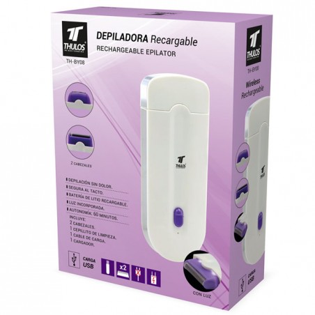 Depiladora Recargable Thulos. Apta para cualquier zona del cuerpo.