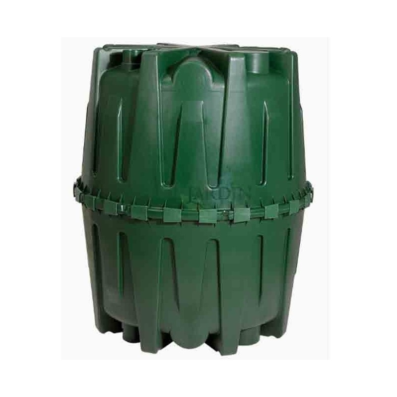 Réservoir d'eau de pluie en polyéthylène 1600 L. Diamètre 135 cm, Hauteur 160 cm. Convient aux installations enterrées