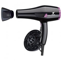 Asciugacapelli Thulos, 2000W, pulsante aria fredda, con diffusore e concentratore.