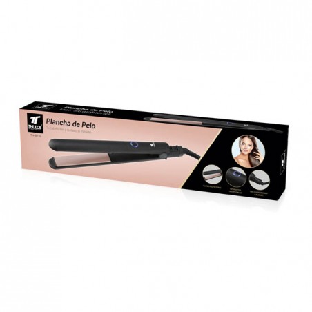 Thulos ceramic coated hair straightener, maximum temperature 200ºC.