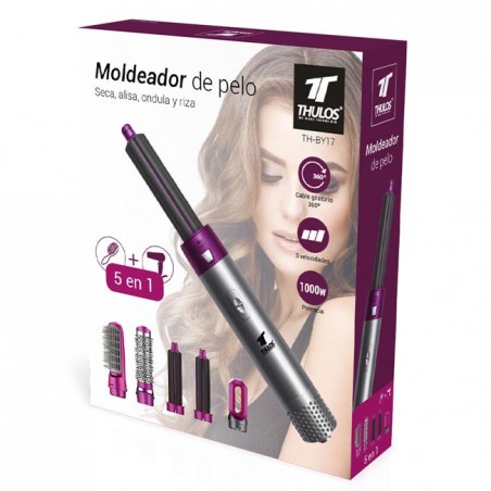 Modelador de cabelo Thulos 5 em 1, seca e modela.