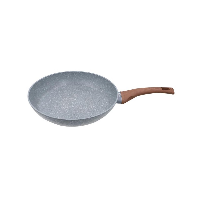 Padella Thulos con rivestimento antiaderente effetto pietra, Ø22 cm. Manico in bakelite soft-touch effetto legno.