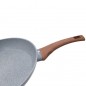 Thulos Frying Pan with Non-Stick Stone Effect Coating Ø22 cm. Soft touch bakelite handle, wood effect. Thulos Frying Pan with Non-Stick Stone Effect Coating Ø22 cm. Soft touch bakelite handle, wood effect.