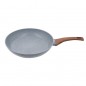 Thulos frying pan with non-stick stone-effect coating, Ø24 cm. Soft-touch bakelite handle with wood effect.