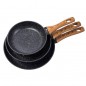 Set of 3 Thulos frying pans, Ø20 Ø24 and Ø28 cm, granite coating. Set of 3 Thulos frying pans, Ø20 Ø24 and Ø28 cm, granite coating.