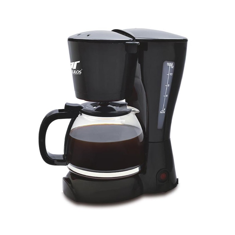 Cafetera eléctrica 10-12 tazas Thulos, jarra de cristal, potencia 900W.