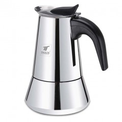 Cafetière Thulos 4 tasses, finition inox.