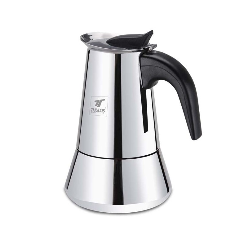 Cafetière Thulos 4 tasses, finition inox.