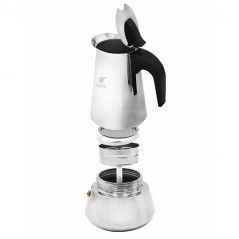 Thulos 6-Tassen-Kaffeemaschine, Edelstahlausführung.