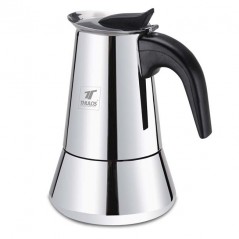 Thulos 6-Tassen-Kaffeemaschine, Edelstahlausführung.