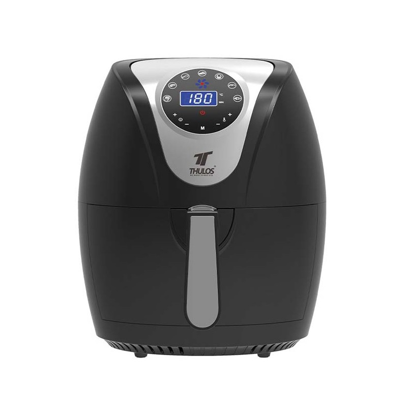 Fritadeira a ar Thulos de 3,2 L sem óleo, com temporizador de até 30 minutos. Potência: 1400 W.