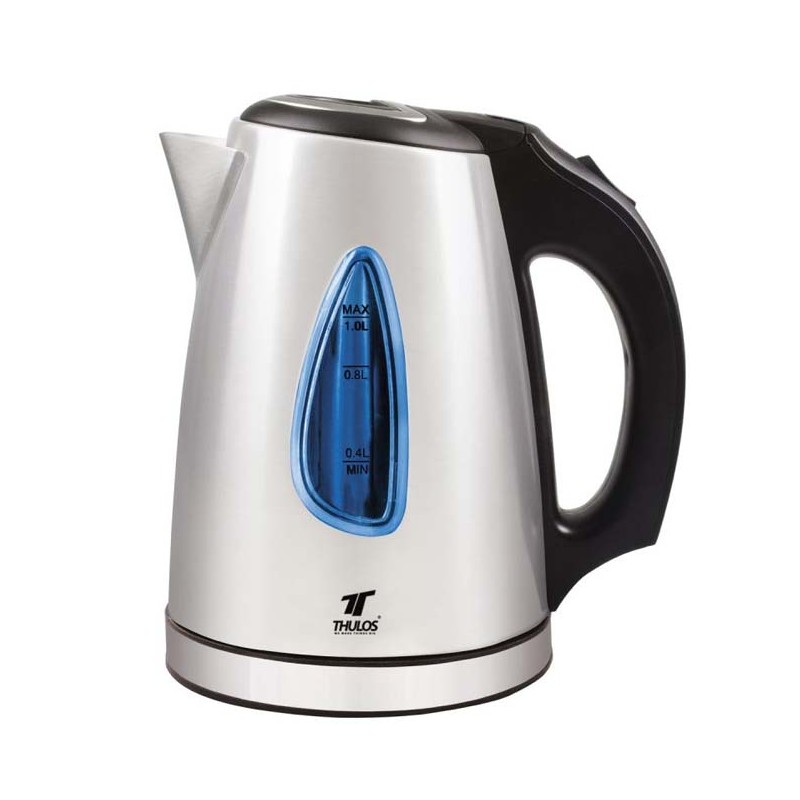 Chaleira Thulos de 1 litro, corpo de aço inoxidável.