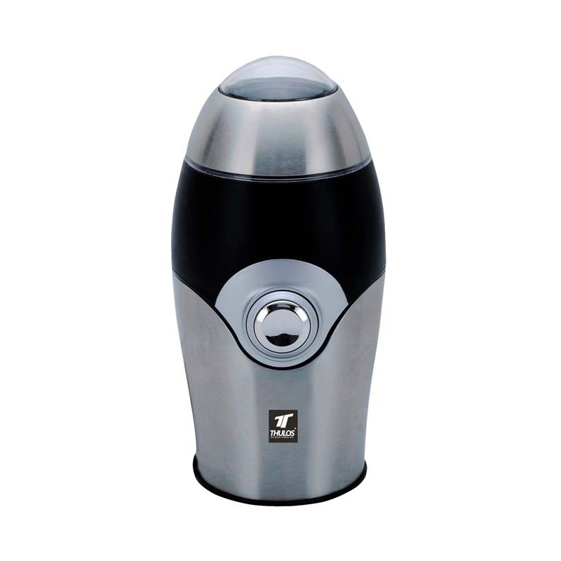 Moedor de café Thulos com capacidade para 50 gramas. Potência de 150 W.