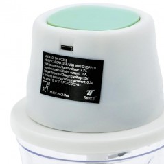 Thulos Mini USB Chopper, 350 ml capacity. Stainless steel blade.