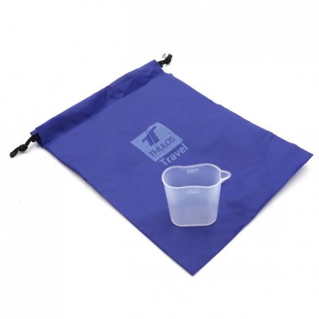 Ferro da stiro da viaggio Thulos con manico pieghevole, potenza: 700 W. Include custodia e misurino.