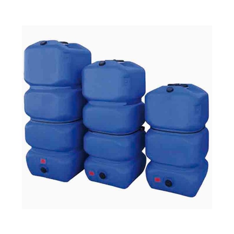 Réservoir d'eau potable 1000 litres, Réservoir en polyéthylène carré extérieur pour Eau Potable, 78x78x195 cm