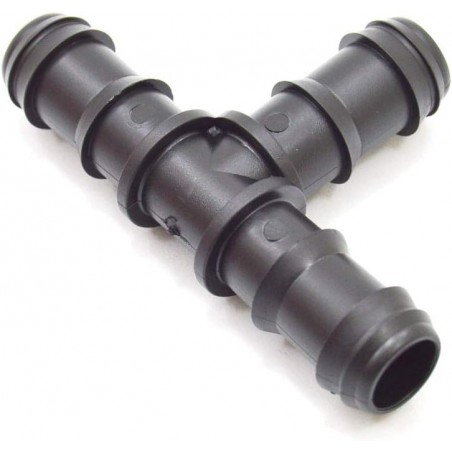 10 x Te 16mm riego por goteo negro. Unión para tubo de goteo diámetro 16 mm, negro