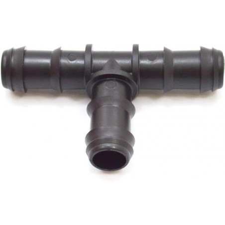 10 x Te 16mm riego por goteo negro. Unión para tubo de goteo diámetro 16 mm, negro