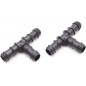 1700 x Té goutteur 16mm. Raccord pour tuyau d'irrigation de diamètre 16 mm, noir