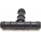 1700 x Té goutteur 16mm. Raccord pour tuyau d'irrigation de diamètre 16 mm, noir