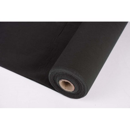 Tela geotêxtil preta, 1,2 x 10 m, polipropileno 100 g/m². Para controle de ervas daninhas e arbustos na superfície do solo.
