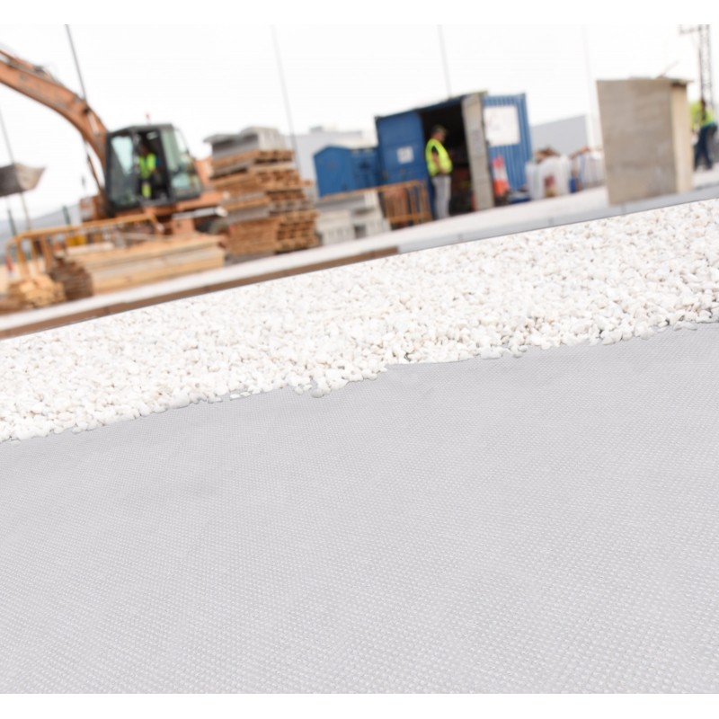 Rete geotessile bianca 2 x 100 m, polipropilene 100 gr/m2