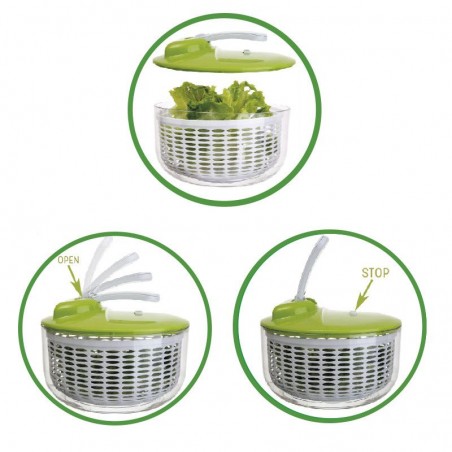 Escurridor de Ensaladas giratorio 50x28x55 cm | Escurridor de Verduras | Herramienta de Cocina profesional