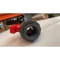 Vanne PVC 32. Vanne à tournant sphérique en PVC fileté de 32 mm. Robinet Enfilage à bille fileté 1'' Vanne PVC 32. Vanne à tournant sphérique en PVC fileté de 32 mm. Robinet Enfilage à bille fileté 1''