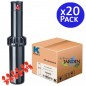 Pack of 20 KRain RPS75 3/4'' Irrigation Sprinklers | Range 6.7 to 15.5 m | Professional Adjustable Sprinkler