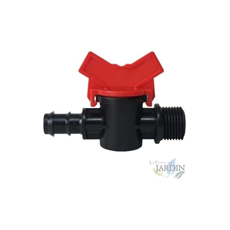 Robinet d'arrêt pour irrigation goutte à goutte 16 mm x 3/4"