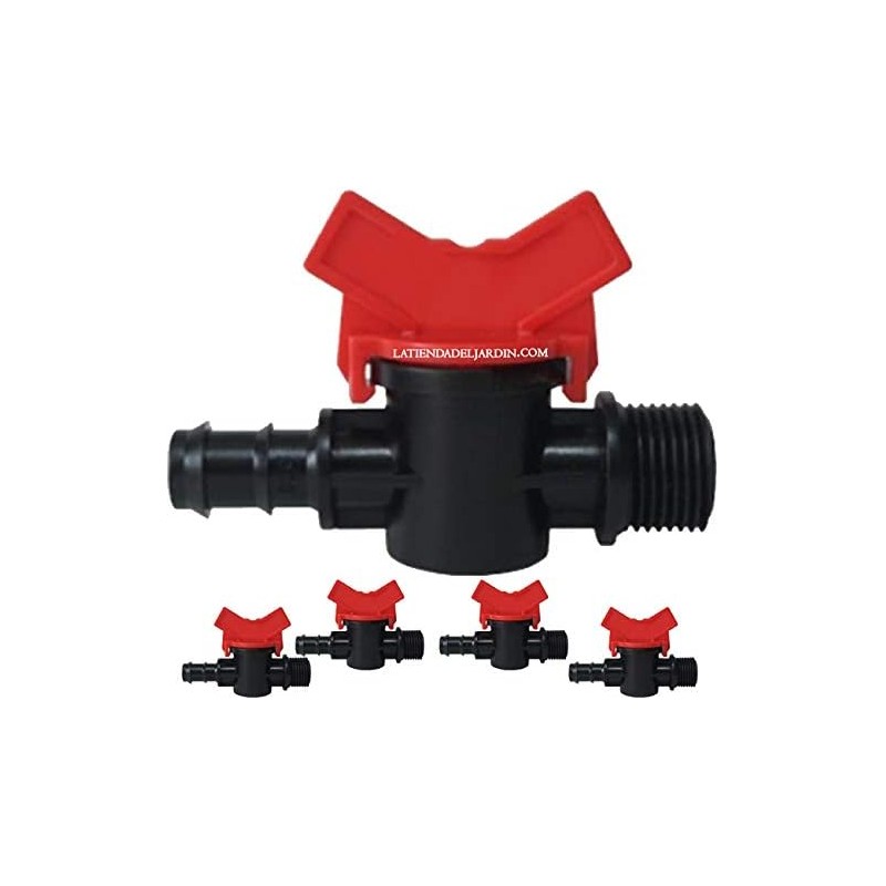 Set di 5 Rubinetti per irrigazione a goccia 16 mm x 3/4''