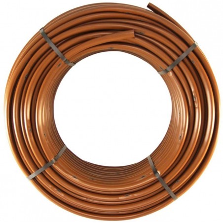 Tubo di irrigazione a goccia autocompensante da 16 mm, 33 cm, 25 metri, marrone