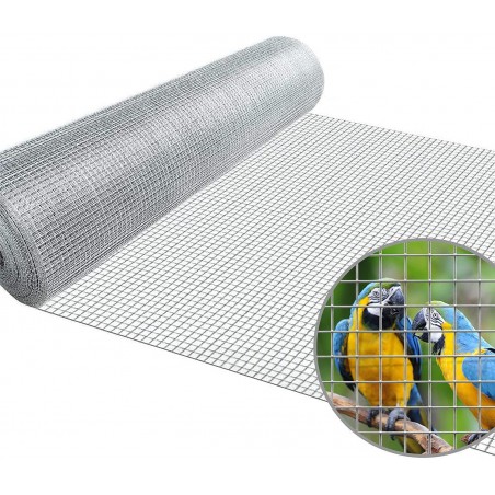 Metal mesh, 6mm square. 