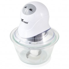 Moedor de carne elétrico de 400 W | Moedor de carne elétrico de 1 L com 2 velocidades | Ideal para picar, cortar em cubos e fati