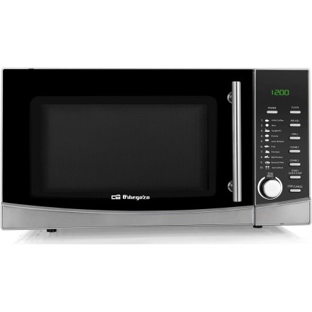  Microonde Orbegozo 1000W.  Capacità 34 L. Grill 1300W.  Conchiglia ARGENTO.